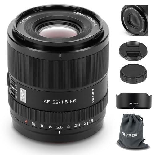 VILTROX 55mm F1.8 EVO FE APO �����Y�i�\�j�[ E�}�E���g�p�j ? Sony E�}�E���g�J�����Ή� �t���T�C�Y�Ή� �I�[�g�t�H�[�J�X�P�œ_�����Y