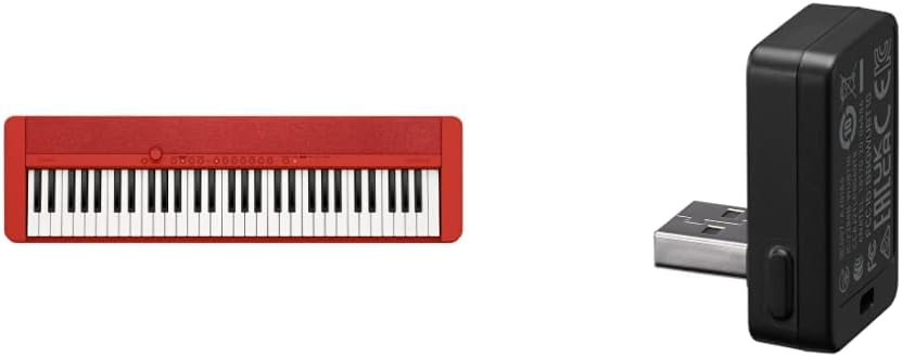 Casio CT-S1RD Casiotone Piano-Keyboard and additional Casio WU-BT10C5 Bluetooth Dongle