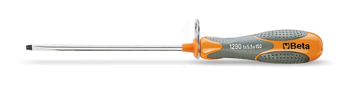Screwdriver for Head Screws with Chrome Slotted Black tip H-Safe - 1x5.5x150 mm, Grey