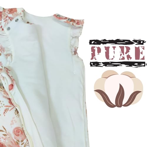 Image of Pure Cotton Baby Sleeping Sack Bag, Baby Sleeping Pod, Inverted Zipper, Snap Buttons, Inner Padding Filling