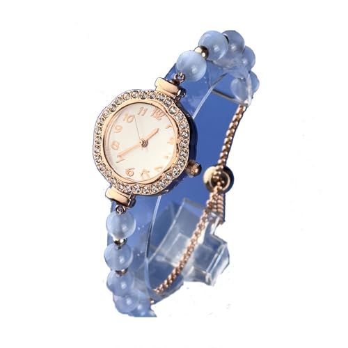 �r���v ���f�B�[�X�u���X���b�g�E�H�b�` �A�i���O�N�H�[�c �G���K���g�N���X�^�� �X�����X�g���b�v �����ւ̐▭�ȉ~�`�M�t�g�ɍœK 2�� �E�H�b�`(Blue)