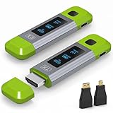 TJCXELE Wireless HDMI Transmitter and Receiver 328FT/100M Support 4K Decode 1080P@60Hz HD Video Output,Plug&Play 2.4G+5.8G Wireless HDMI Extender for Video and Audio to Monitor from PC/Projector/TVBox