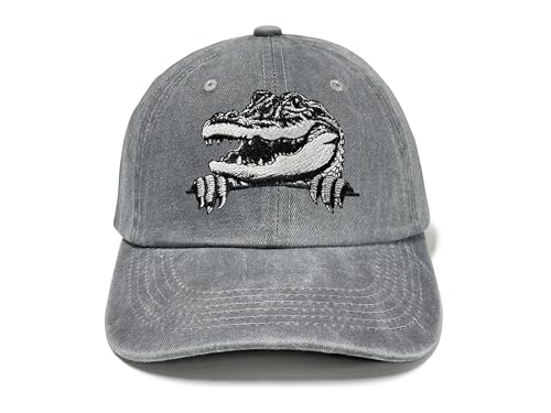 Image of Embroidered Animal Hat Gift for Men Women, Adjustable Baseball Cap | Animal Lover Collection, Casual Outdoor Wear, Breathable Cotton Fabric, Adjustable Buckle Closure