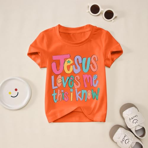 Image of BINTEHGS Jesus Shirts for Kids Christian Graphic Tees for Girls Religious God Tshirts Inspirational Bible Verse Cute T-Shirts