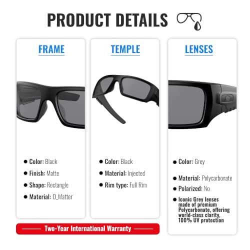 Image of Oakley DET CORD OO9253 Rectangle Shape Sunglasses w /Official Eyewear Kit | Non-Polarized, Men's Sunglasses