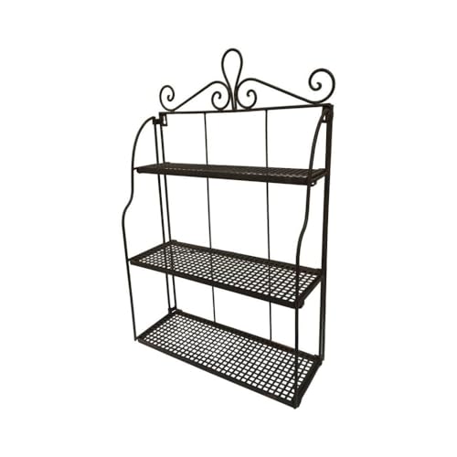 Etagère murale métal marron 40 x 15 x 63 cm