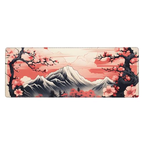 Grand tapis de souris japonais Fuji pour éviter le glissement du clavier