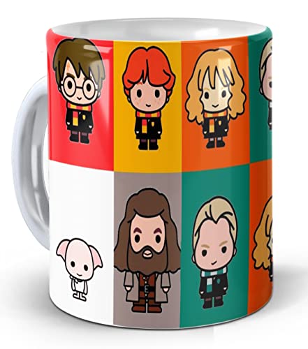 Caneca Com Saquinho Harry Potter Desenhos Cute Chibi - Personagens