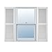 Ekena Millwork LL2C18X07300WH Custom Straight Top Center Mullion, Open LouverShutter (Per Pair)18"W x 73"HWhite