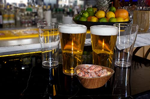 Unbreakable Beer Glasses, All-Purpose Polycarbonate Plastic Glasses, Ideal As Mocktail Glasses, Juice Glasses & Water, Reusable & Dishwasher Safe Drinking Glasses, 13.5 Oz - Set Of 4 #TOP3