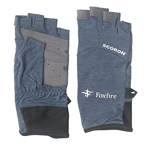 [フォックスファイヤー] グローブ 【5520242】【防虫】【スコーロン】【吸汗速乾】【UVカット】 ＳＣ ハーフ グリッパー ネイビー S