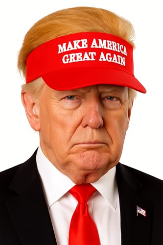 MIMIKRY Make America Great Again Trump Kappe mit Haaren MAGA Mütze Hut Schirmmütze