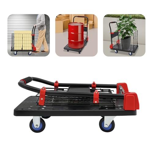 Carretilla plegable con capacidad 150 kg y jaula removible miniatura 5