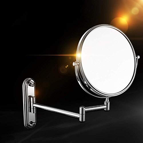 Miroir de maquillage 10X grossissant à bras rétractable et pliant - 7