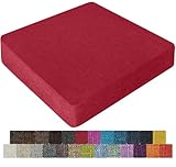 COUSSIN DE CHAISE CARRÉ : rembourrage en éponge haute densité 45D, doux et dur modéré, bonne résilience, pas facile à déformer, le dossier du coussin de tabouret a des particules antidérapantes uniques, peut fixer fermement le coussin de tabouret sur le meuble. Pas facile à déplacer