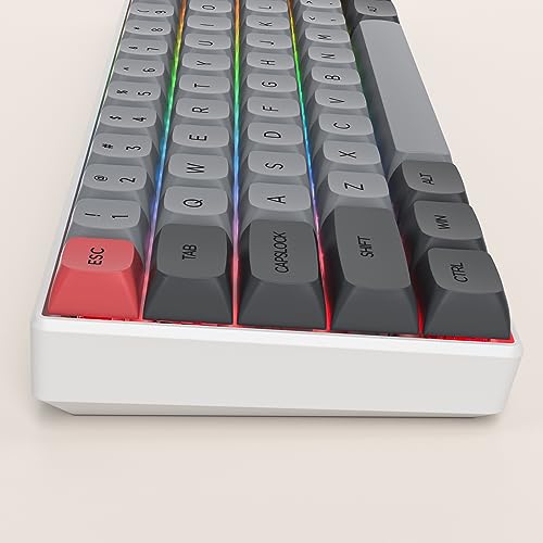Image of Guffercty kred XDA Profile Minimalist Black Keycaps 75 Percent Dye-sub PBT Keyboard Caps with ISO Keys for MAC 60% 65% 75% 96% Mechanical Keyboard (Black Dolch)
