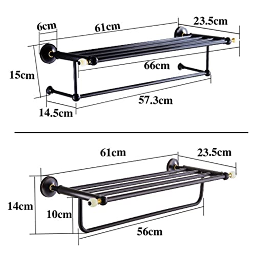 Porte-serviettes noir jade pour optimiser les petites salles de bain - 5