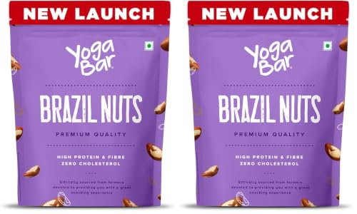 Image of Yogabar Premium Brazil Nuts 250g, High Protein and Fibre, Zero Cholesterol, Ethically Sourced (Pack of 2)