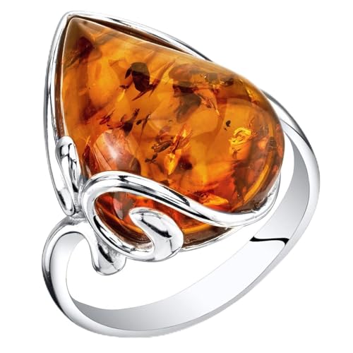 PEORA Genuine Baltic Amber Ring for...