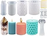 Kerzenformen zum Gießen Kerzen Form Silikon Kerzen Silikonform kerzen Selber Machen Formen Silikon für Handgefertigte Seife, Duftkerzen, Handwerk Ornamente