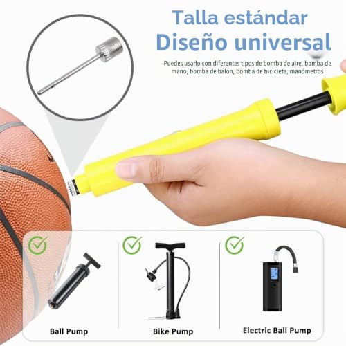 Miniatura 4 de Gzsywz Aguja De Bomba De Bola - 6 Piezas Aguja De Inflado De Bomba De Aire Para Baloncesto, Voleibol, Rugby, Fútbol, Balones Deportivos Inflado