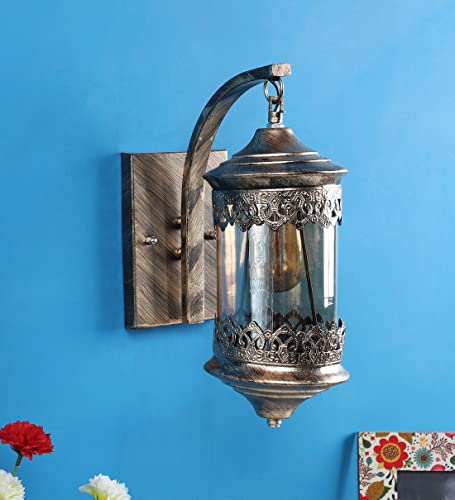 Image of SINOMAN Golden Antique Classic Retro Wall Light Fixture Vintage-Inspired Elegant Design for Home Decor, Living Room, Bedroom, Hallway and Home Ambiance Lighting (Without Bulb)