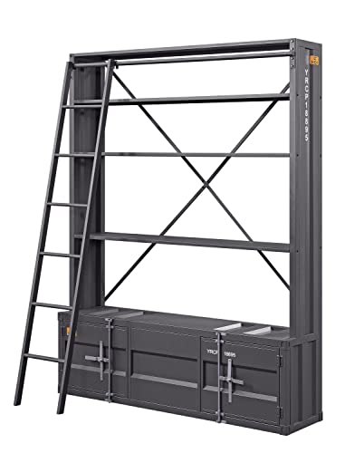 Acme Cargo Bookshelf & Ladder (TV Stand) in Gunmetal