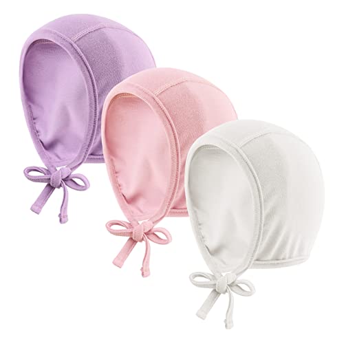 Image of JANGANNSA Newborn Baby Hospital Hat Infant Set Head Cap Lovely Ears Belt Beanie 0-6Months
