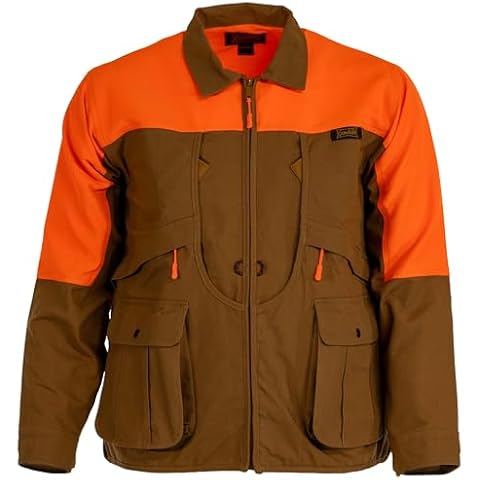 Gamehide Brush Breaker Upland Pheasant Hunting Cotton Canvas Jacket With Game Bag (Medium, Marsh Brown/Orange) Cover