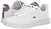 Lacoste Womens Women's Carnaby Sneaker, Wht/Dk Purp, 6
