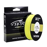 SKYSPER Trenzado de Pescar X4 Trenzado de 4 Hilos 500/1000 m PE Sedal Trenzado Super Suave Fuerte de Polietileno Línea de Pesca 20-100LB Profesional Hilo Trenzado para Pesca en mar