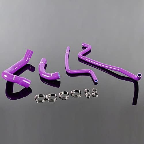 G-PLUS Silicone Radiator Hose Kit Compatible with Jeep Wrangler Tj 4.0L 1997-2001,Purple