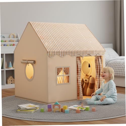 Tente de jeu pour enfants maisonnette grise robuste - 2