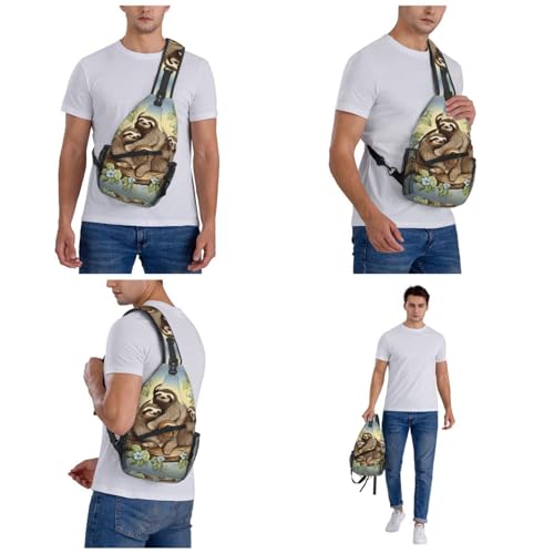 Bolso Sling unisex negro para viaje y senderismo miniatura 6
