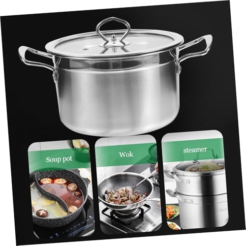 Marmite cuisine en acier inoxydable supérieur avec base unique stable - 3