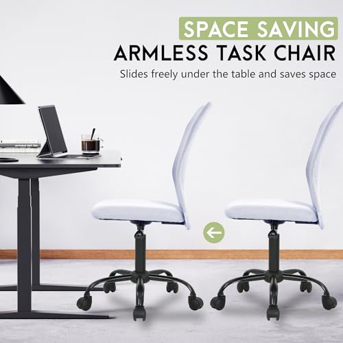 Image of Mesh Office Chair Ergonomic Desk Chair Computer Adjustable Swivel Rolling Chair Lumbar Support for Women&Men, Grey