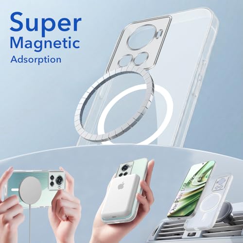 Image of Jkobi Lifetime Anti-Yellow MagSafe Compatible Clear Back Cover Case for OnePlus 10R (Sleek Hard Crystal | Shockproof and Camera Protection)