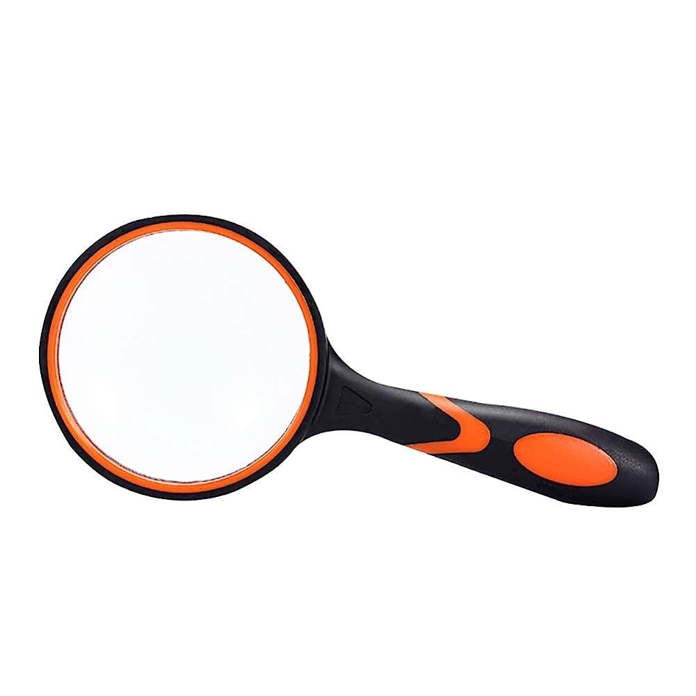 Loupe de lecture grand modèle avec manche noir pour malvoyants et consultation de cartes