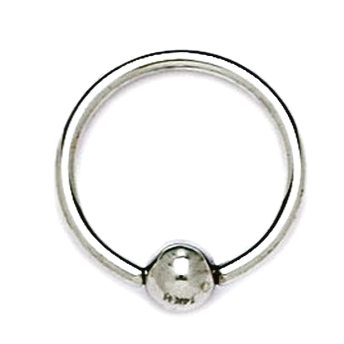 14 Karat Weißgold, 14 Gauge, kreisförmig, Körperpiercing, Schmuckperlenring, Maße: 17 x 17 mm, Schmuck Geschenke für Frauen, Metall