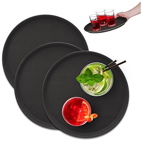 Relaxdays Plateaux de Service Ronds Cover