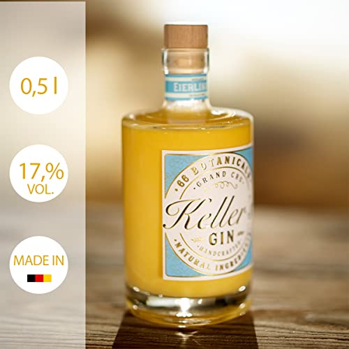 Keller&Friends Gin Eierlikör (1 x 0,5l), einzigartiger Gin-Likör aus 66 Botanicals mit hochwertigem Eierlikör, 17% vol… – Bild 3