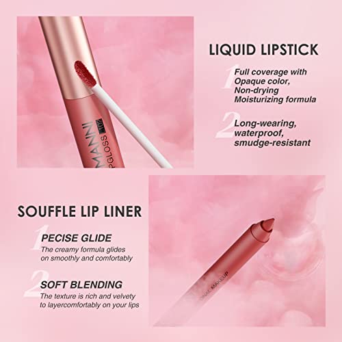 Sumeitang 12Pcs Matte Lip Liner And Liquid Lipstick Set, Non-Stick Cup 6+6 Lipgloss Makeup Sets, Waterproof -Smudge Proof, 24 Hour Long Lasting Women And Girls Lips Make Up Gift Set #TOP2