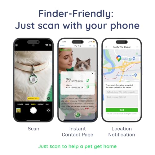 Placa de perro con código QR contra pérdidas: identifica a tu mascota con info actualizable 3
