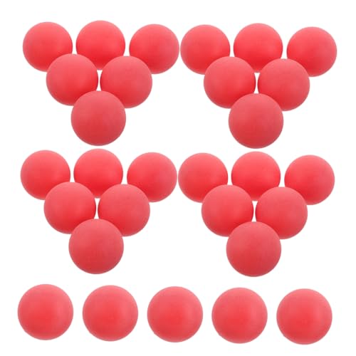 TOYANDONA 50 Bolas De Plástico para Billar para Carnaval para Pong para Fiestas En La Piscina Blancas para Proyectos Artísticos Rojas De Polipropileno