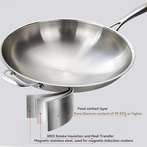 Titanium Wok Pure antiadherente sin recubrimiento 11.81 in miniatura 5