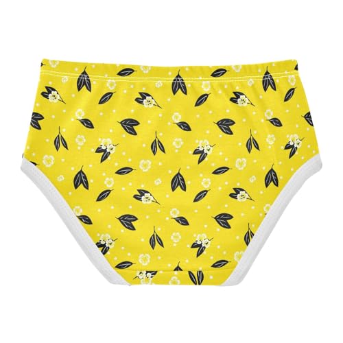 Plant Flowers Floral Yellow Toddler Girls's Underwear 2T 23031912