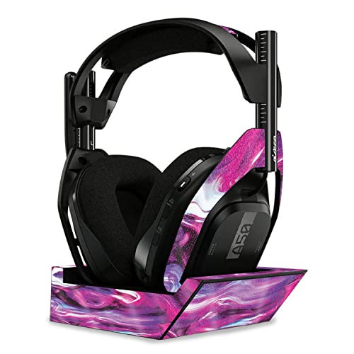 Image of MightySkins Glossy Glitter Skin Compatible with Astro A50 Wireless Headphones + Base Station (Gen 4) - Pink Melt | Protective, Durable High-Gloss Glitter Finish | Easy to Apply | Made in The USA