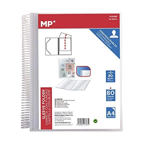 MP – Carpeta Clasificadora con Espiral y Fundas de Plástico Cover