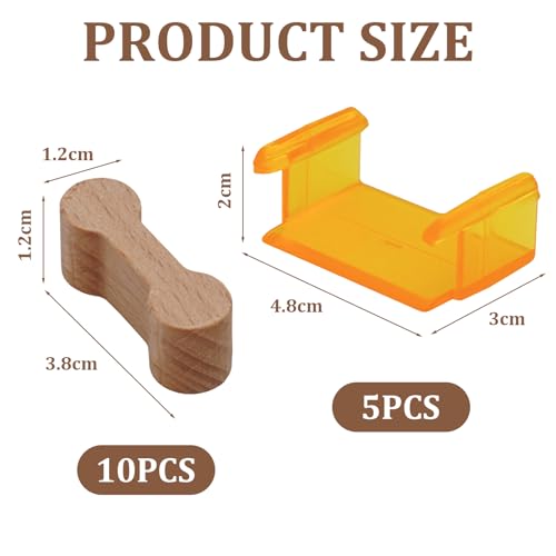10 Stück Holzeisenbahn Zubehör Verbindungsstücke Zubehör Holzeisenbah Erweiterung Verbindungsstücke Holzeisenbahn Verbinder Schienen Holzschienen Verbinder Schienen Holzeisenbahn Mit 5 Brückenclip