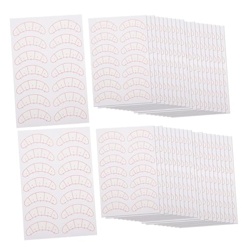IWOWHERO Eyelash Pads for Lash Extensions 3 Pack Lash Mapping Chart Stickers Eyelash Grafting Positioning Tapes for Makeup